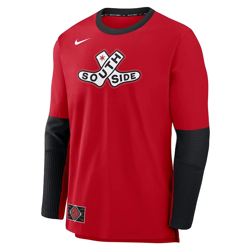 Nike Black Chicago White Sox 2025 City Connect Authentic Collection Lightweight Player Tri-Blend Performance Long Sleeve T-Shirt