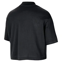 Nike Boston Celtics Courtside Mock Neck Loose Fit Cropped T-Shirt