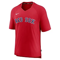 Nike Boston Sox Authentic Collection Pregame Raglan Performance V-Neck T-Shirt