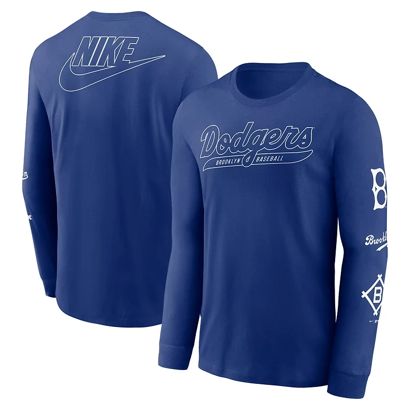 Nike Brooklyn Dodgers Cooperstown Collection Knockout Long Sleeve T-Shirt