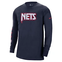 Nike Brooklyn Nets 2021/22 City Edition Courtside Heavyweight Moments Long Sleeve T-Shirt