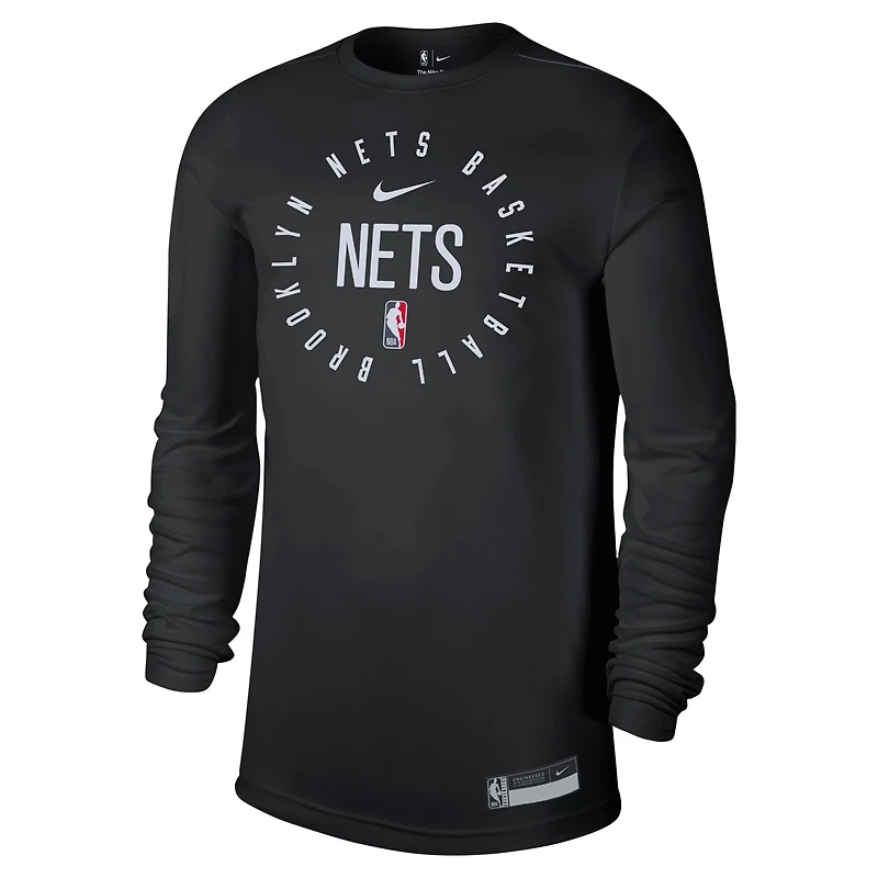 Nike Brooklyn Nets 2024 25 Legend On-Court Practice Long Sleeve T-Shirt