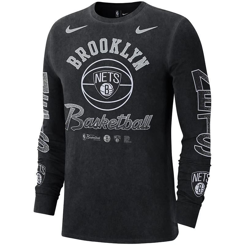 Nike Brooklyn Nets Courtside Retro Elevated Long Sleeve T-Shirt