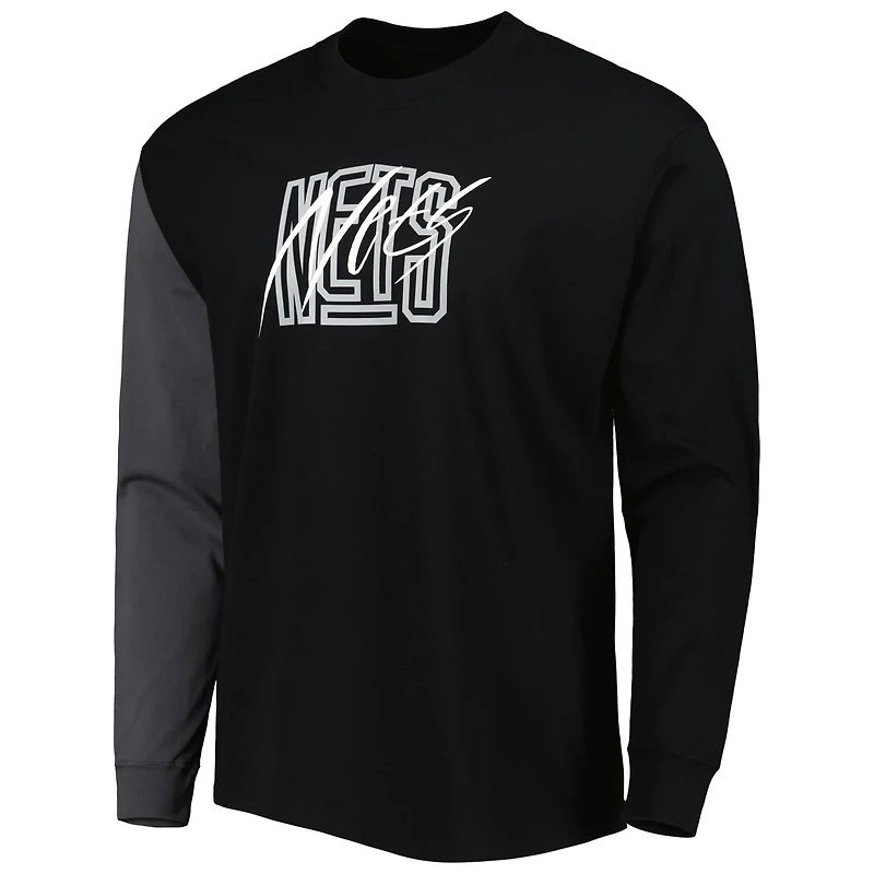 Nike Brooklyn Nets Courtside Versus Flight MAX90 Long Sleeve T-Shirt