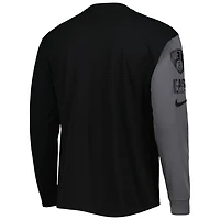 Nike Brooklyn Nets Courtside Versus Flight MAX90 Long Sleeve T-Shirt