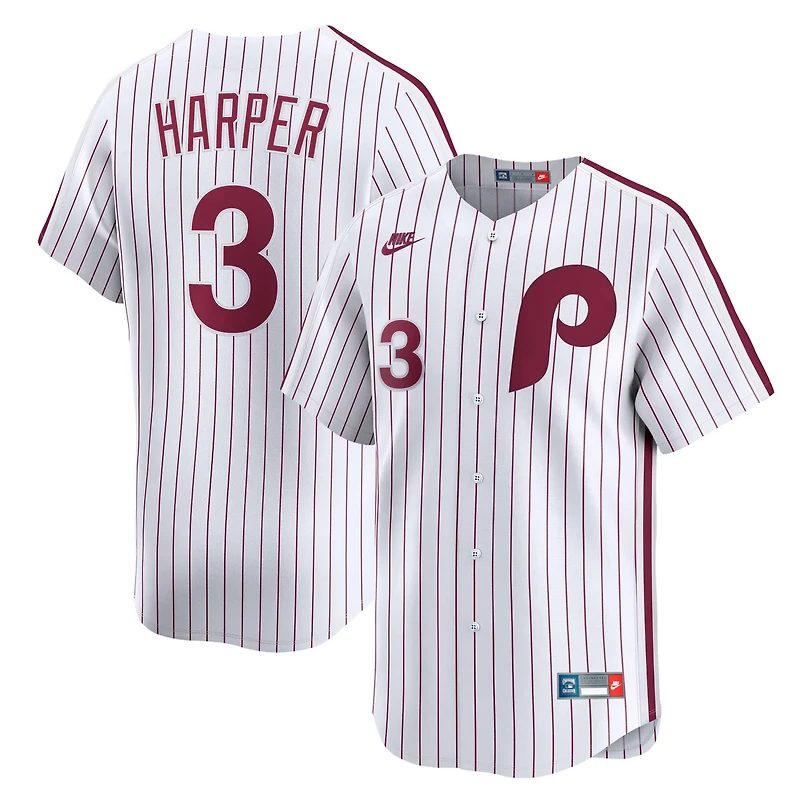 Nike Bryce Harper Philadelphia Phillies Cooperstown Collection Limited Jersey