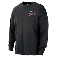 Nike Chicago Bulls 2025 26 City Edition Remix Essential Logo Long Sleeve T-Shirt