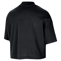 Nike Chicago Bulls Courtside Mock Neck Loose Fit Cropped T-Shirt