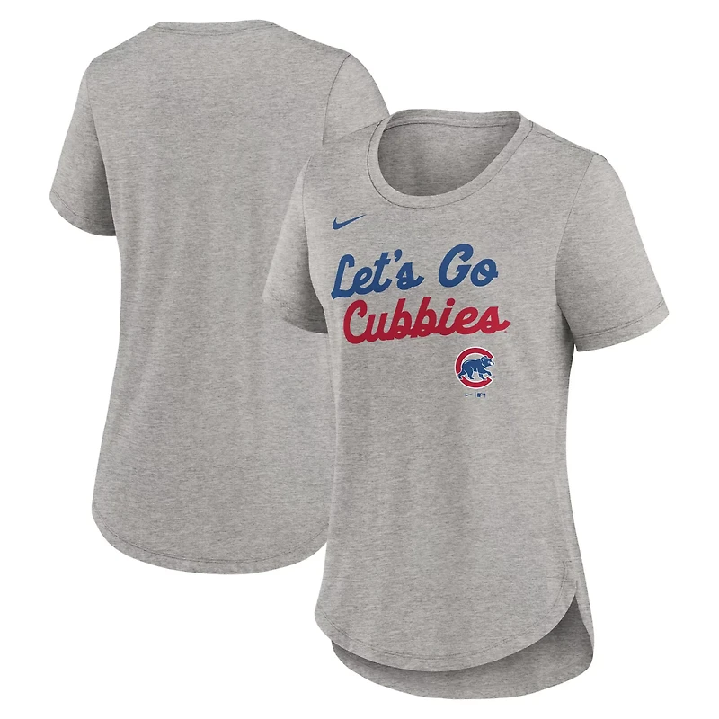 Nike Chicago Cubs Script Tri-Blend T-Shirt