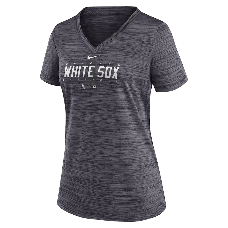 Nike Chicago White Sox Authentic Collection Velocity Practice Performance V-Neck T-Shirt
