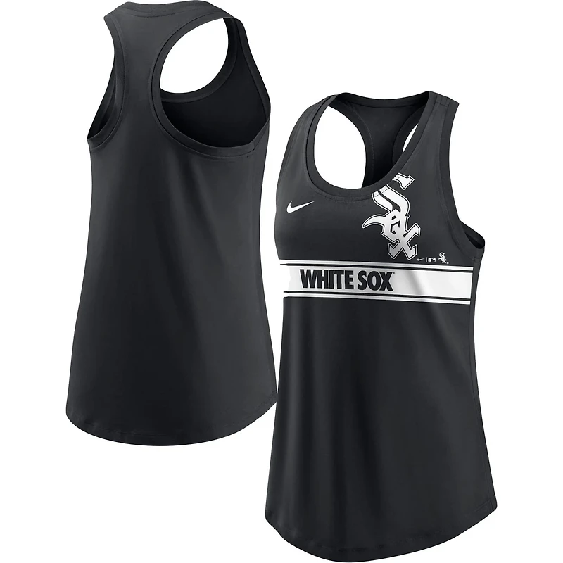Nike Chicago White Sox Cropped Logo Performance Racerback Tank Top