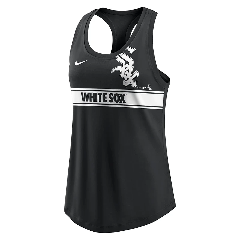 Nike Chicago White Sox Cropped Logo Performance Racerback Tank Top