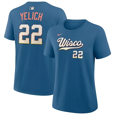 Nike Christian Yelich Milwaukee Brewers 2026 City Connect Name Number T-Shirt