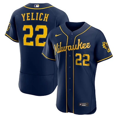 Nike Christian Yelich Milwaukee Brewers 50th Season Alternate Authentic Player Jersey
