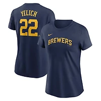 Nike Christian Yelich Milwaukee Brewers Fuse Name  Number T-Shirt