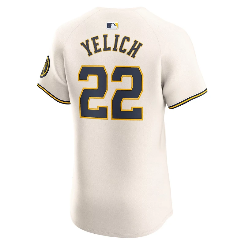 Nike Christian Yelich Milwaukee Brewers Home Elite Player Jersey