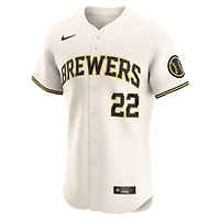 Nike Christian Yelich Milwaukee Brewers Home Elite Player Jersey