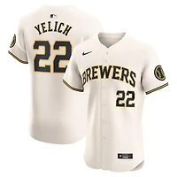 Nike Christian Yelich Milwaukee Brewers Home Elite Player Jersey