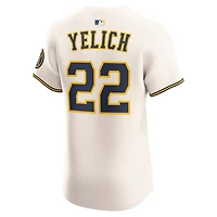 Nike Christian Yelich Milwaukee Brewers Home Elite Player Jersey