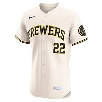 Nike Christian Yelich Milwaukee Brewers Home Elite Player Jersey