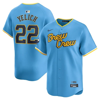 Nike Christian Yelich Powder Milwaukee Brewers City Connect Limited Player Jersey