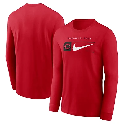 Nike Cincinnati s Local Logo Swoosh Lockup Long Sleeve T-Shirt