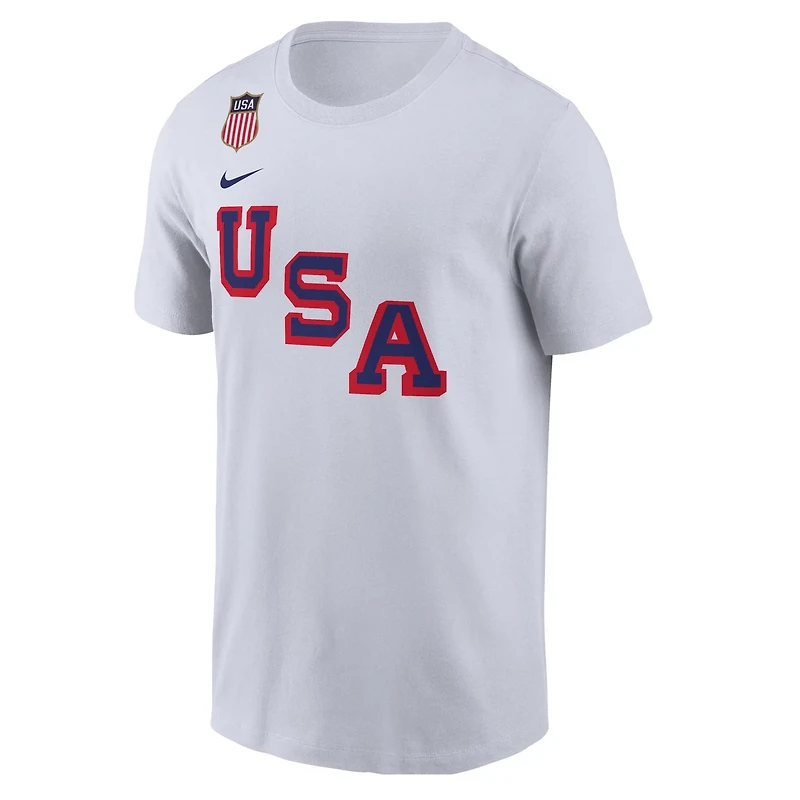 Nike Clayton Keller USA Hockey 2026 Name  Number T-Shirt
