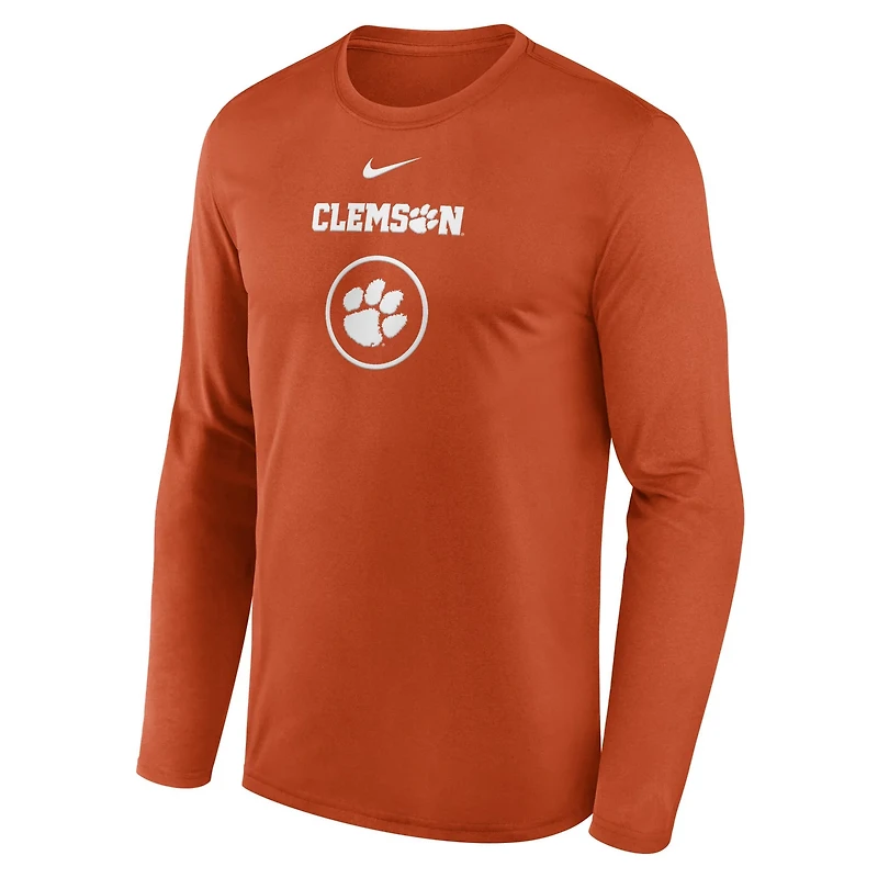 Nike Clemson Tigers 2024 On-Court Basketball Practice Legend Performance Long Sleeve T-Shirt