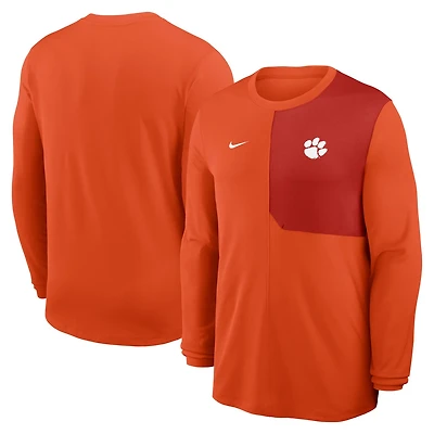 Nike Clemson Tigers 2025 Sideline Coach UV Dri-FIT Long Sleeve Shirt