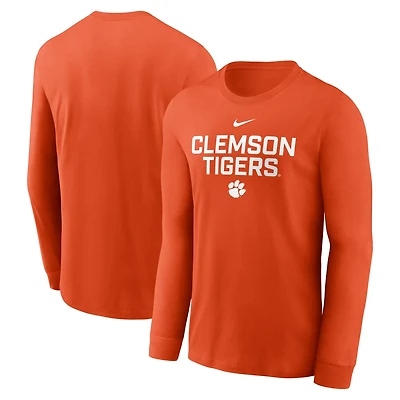 Nike Clemson Tigers 2025 Sideline Performance Long Sleeve T-Shirt