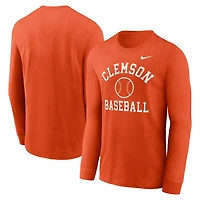 Nike Clemson Tigers Essential Baseball Arch Long Sleeve T-Shirt