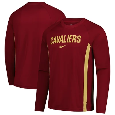 Nike Cleveland Cavaliers 2025 26 Authentic Pre-Game Legend Dri-FIT Long Sleeve Shooting Shirt