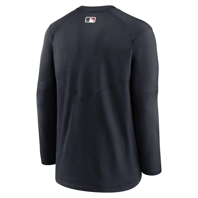 Nike Cleveland Guardians Authentic Collection Logo Performance Long Sleeve T-Shirt