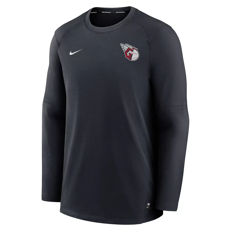 Nike Cleveland Guardians Authentic Collection Logo Performance Long Sleeve T-Shirt