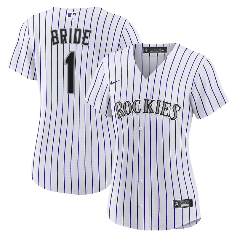 Nike Colorado Rockies 1 Bride Home Replica Jersey