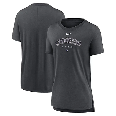 Nike Colorado Rockies Authentic Collection Early Work Tri-Blend T-Shirt