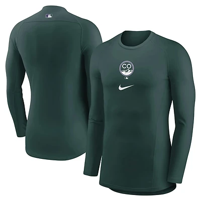 Nike Colorado Rockies City Connect Base Layer Raglan Long Sleeve Performance T-Shirt