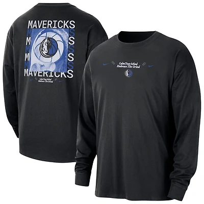 Nike Dallas Mavericks Courtside Oversized Long Sleeve T-Shirt