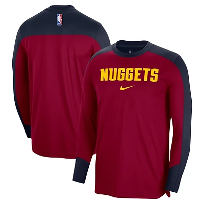 Nike Denver Nuggets 2024 25 Authentic Pre-Game Legend Long Sleeve Shooting Shirt