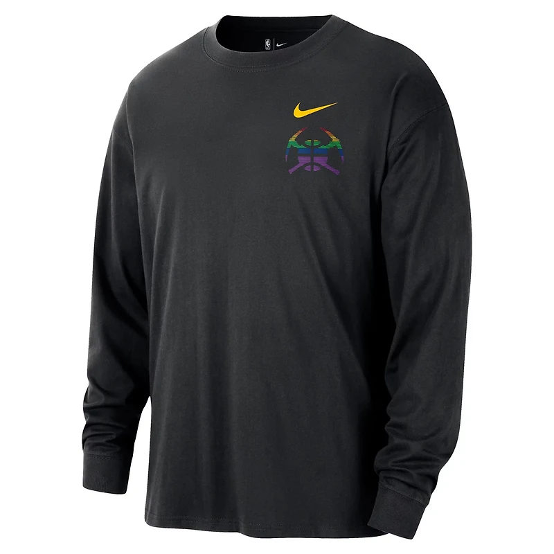 Nike Denver Nuggets 2025 26 City Edition Remix Essential Logo Long Sleeve T-Shirt