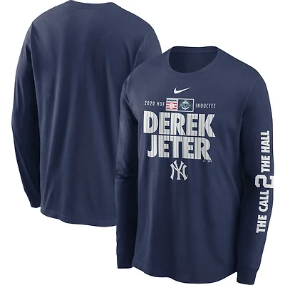 Nike Derek Jeter New York Yankees 2020 MLB Hall of Fame Inductee The Call 2 The Hall Long Sleeve T-Shirt