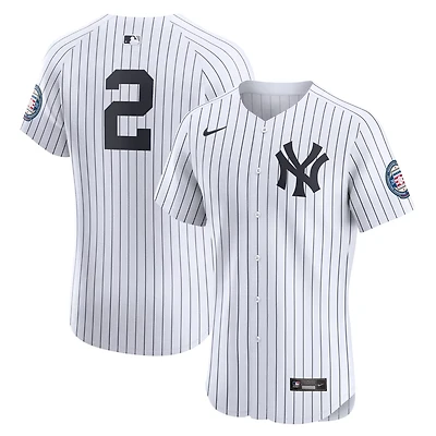 Nike Derek Jeter New York Yankees Home 2020 Hall of Fame Induction Patch Elite Player Jersey