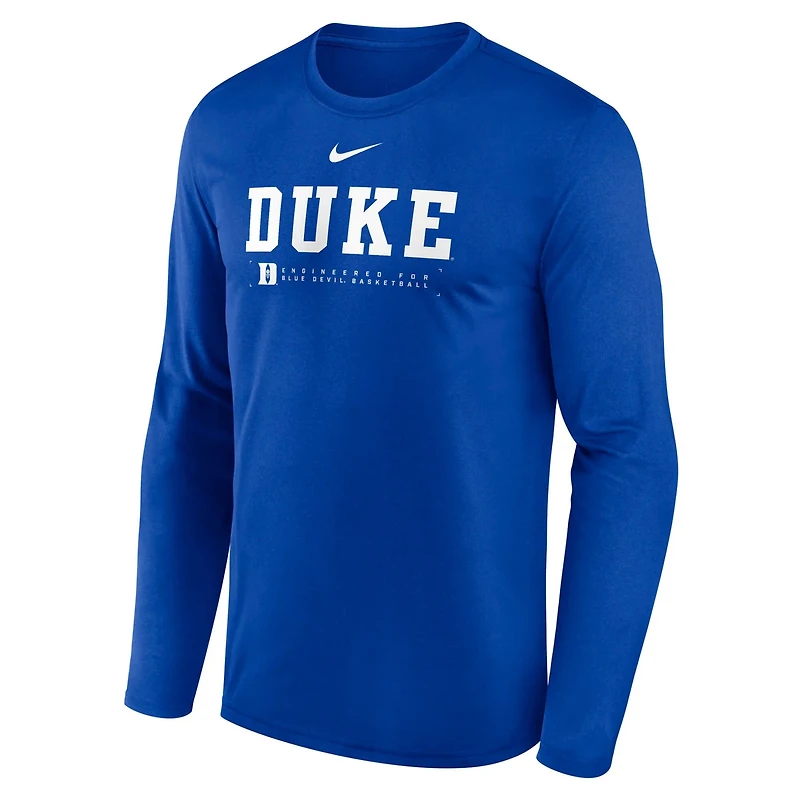 Nike Duke Blue Devils 2025 Courtside Basketball Shootaround Legend Dri-FIT Long Sleeve T-Shirt