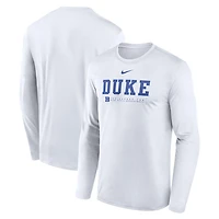 Nike Duke Blue Devils 2025 Courtside Basketball Shootaround Legend Dri-FIT Long Sleeve T-Shirt