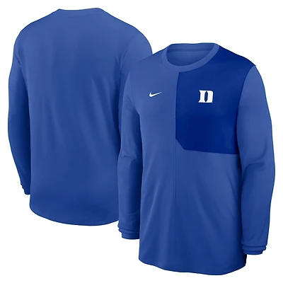 Nike Duke Blue Devils 2025 Sideline Coach UV Dri-FIT Long Sleeve Shirt