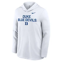 Nike Duke Blue Devils 2025 Sideline Dri-FIT Long Sleeve Hoodie T-Shirt