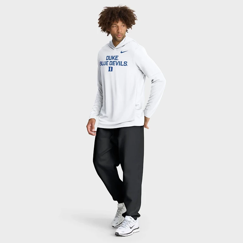 Nike Duke Blue Devils 2025 Sideline Dri-FIT Long Sleeve Hoodie T-Shirt