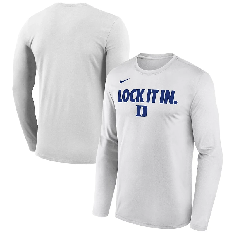 Nike Duke Blue Devils 2026 On-Court Bench Long Sleeve T-Shirt
