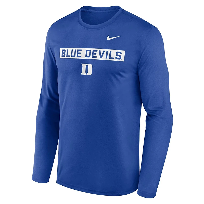 Nike Duke Blue Devils Primetime Campus 2-Hit Legend Dri-FIT Long Sleeve T-Shirt