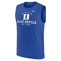 Nike Duke Blue Devils Primetime Legend Mascot Lock Up Performance Muscle Tank Top